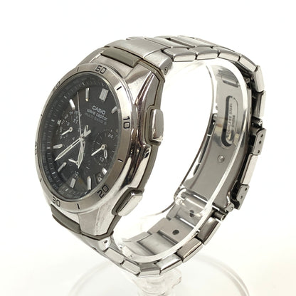 【現状渡し品】【メンズ】 CASIO カシオ WAVE CEPTOR SOLAR WATCH WVQ-M410DE-1A2JF ウェーブセプター ソーラー クロノグラフ アナログ 腕時計 197-260726-hn-02-fur カラー：シルバー/ブラック 万代Net店
