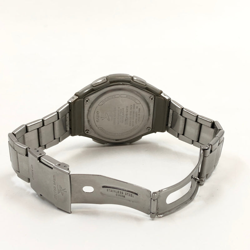 【現状渡し品】【メンズ】 CASIO カシオ WAVE CEPTOR SOLAR WATCH WVQ-M410DE-1A2JF ウェーブセプター ソーラー クロノグラフ アナログ 腕時計 197-260726-hn-02-fur カラー：シルバー/ブラック 万代Net店
