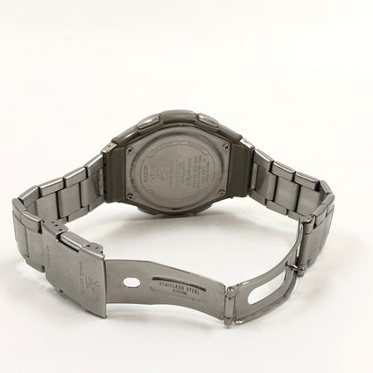 【現状渡し品】【メンズ】 CASIO カシオ WAVE CEPTOR SOLAR WATCH WVQ-M410DE-1A2JF ウェーブセプター ソーラー クロノグラフ アナログ 腕時計 197-260726-hn-02-fur カラー：シルバー/ブラック 万代Net店
