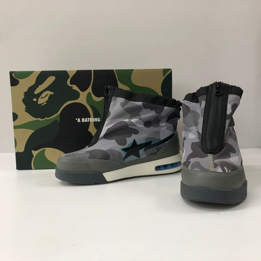 【中古品】【メンズ】 A BATHING APE アベイシングエイプ A BATHING APE HONEYCOMB CAMO ZIP ROAD STA  スニーカー 靴 162-240916-rk-18-tei サイズ：28cm カラー：グレー 万代Net店