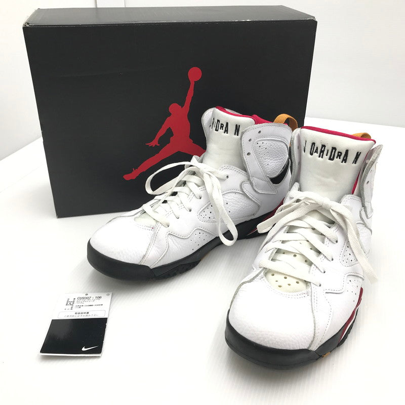 【中古品】【メンズ】 NIKE ナイキ CU9307-106 AIR JORDAN 7 RETRO エアジョーダン 7 レトロ スニーカー 160-240925-na-10-tag サイズ：US 9.5 27.5cm カラー：WHITE/BLACK-CARDINAL RED 万代Net店