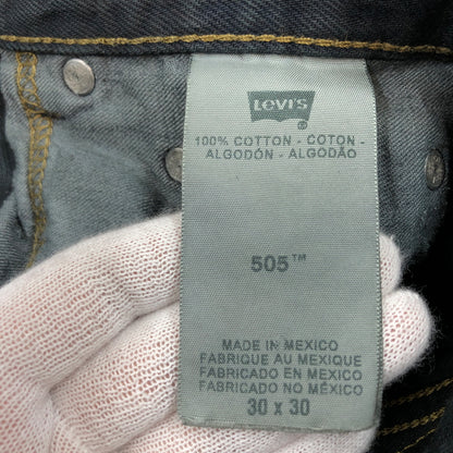 【現状渡し品】【メンズ】 LEVI'S リーバイス BLACK DENIM PANTS 00505-4891 刻印4002 12年製 メキシコ製 ブラックデニムパンツ ボトムス 158-260726-hn-05-fur サイズ：30×30 カラー：ブラック 万代Net店