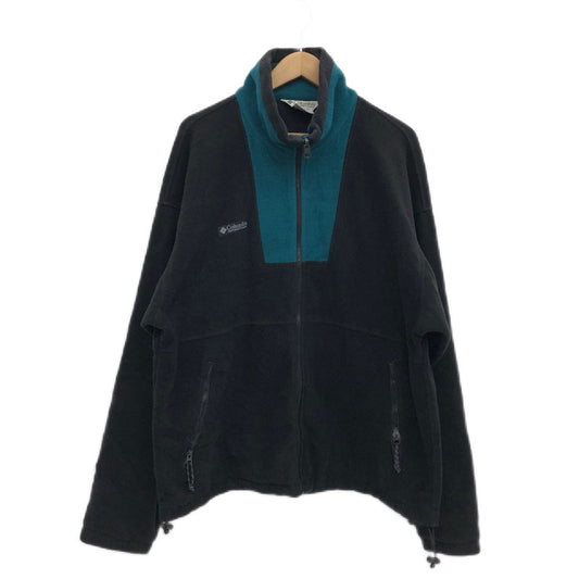 【現状渡し品】【メンズ】 Columbia コロンビア Fleece jacket 90s F6 SM 5490 フリースジャケット アウター 146-250113-hn-03-fur サイズ：LL カラー：ブラック/グリーン系 万代Net店