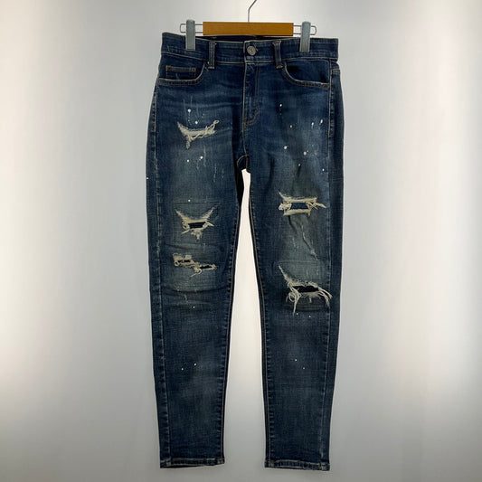 【中古品】【メンズ】 RETRO ENGINE ペンキペイントデニム 158-260506-SS-01-iwa サイズ：L カラー：ブルー 万代Net店
