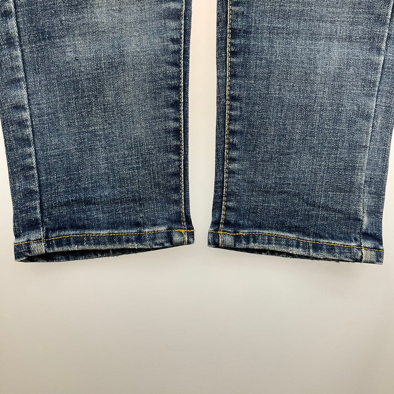 【中古品】【メンズ】 RETRO ENGINE ペンキペイントデニム 158-260506-SS-01-iwa サイズ：L カラー：ブルー 万代Net店
