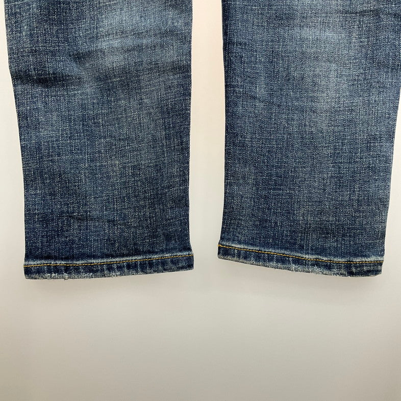 【中古品】【メンズ】 RETRO ENGINE ペンキペイントデニム 158-260506-SS-01-iwa サイズ：L カラー：ブルー 万代Net店
