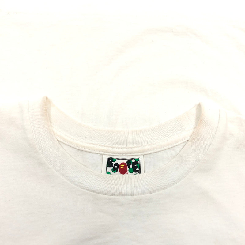 【中古品】【レディース】 A BATHING APE アベイシングエイプ CAMO PRINT S/S TEE 001TEL802013L カモプリント 半袖Tシャツ トップス 170-260726-hn-07-fur サイズ：S カラー：ホワイト 万代Net店