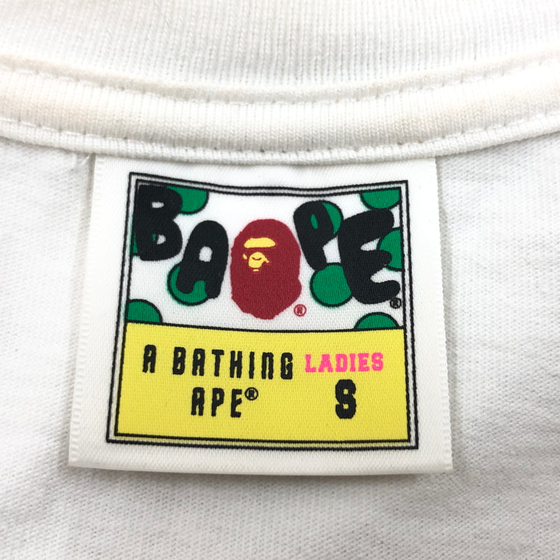 【中古品】【レディース】 A BATHING APE アベイシングエイプ CAMO PRINT S/S TEE 001TEL802013L カモプリント 半袖Tシャツ トップス 170-260726-hn-07-fur サイズ：S カラー：ホワイト 万代Net店