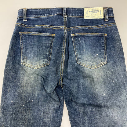 【中古品】【メンズ】 RETRO ENGINE ペンキペイントデニム 158-260506-SS-01-iwa サイズ：L カラー：ブルー 万代Net店