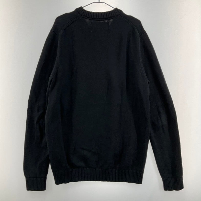 【中古品】【メンズ】 CALVIN KLEIN JEANS カルバンクラインジーンズ VERTICAL INSTITUTION ニットセーター 147-260506-SS-03-iwa サイズ：L カラー：ブラック 万代Net店