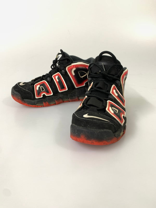 【中古品】【メンズ】 NIKE ナイキ AIR MORE UP TEMPO CJ6129-001 エアー モアアップテンポ スニーカー 靴 160-260819-jt-04-min サイズ：US 9 27.0cm カラー：ブラック/レッド 万代Net店