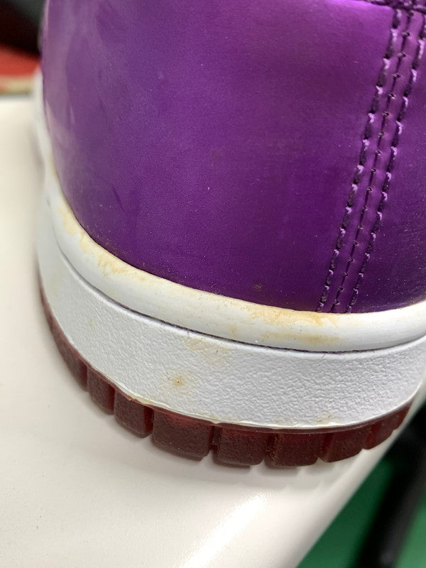【中古品】【ボーイズ】 NIKE ナイキ 308319-101 DUNK HIGH GS ダンク ハイ ギーエス スニーカー 靴 166-260819-jt-11-min サイズ：US 5Y 23.5cm カラー：WHITE/MTLLC SLVY- 万代Net店