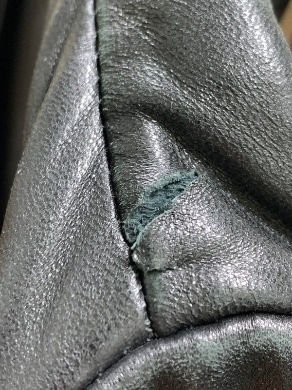 【中古品】【メンズ】 PERRY ELLIS ペリー エリス LEATHER JACKET レザージャケット アウター 上着 146-260822-hu-51-min サイズ：L カラー：ブラック 万代Net店