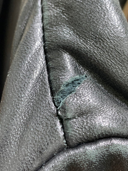 【中古品】【メンズ】 PERRY ELLIS ペリー エリス LEATHER JACKET レザージャケット アウター 上着 146-260822-hu-51-min サイズ：L カラー：ブラック 万代Net店