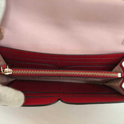 【中古品】【レディース】 Kate Spade ケイトスペード ルラ クロスボディウォレット PWRU7627 ハート チェーンショルダー 長財布 181-240911-rs-03-fur カラー：ピンク 万代Net店