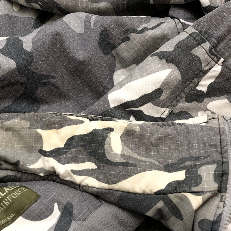 【現状渡し品】【メンズ】 US ARMY アメリカ軍 ジャケット アウター 145-250831-hn-04-fur サイズ：XXL カラー：グレー/カモフラージュ 万代Net店