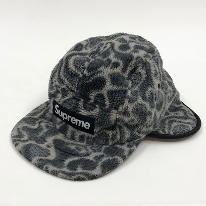 【中古品】【メンズ/レディース】 SUPREME シュプリーム LEOPARD POLAR FLEECE EARFLAP CAMP CAP レオパード ポーラー フリース イヤーフラップ キャンプ キャップ 帽子 149-260509-hn-02-fur サイズ：M-L カラー：グレー 万代Net店