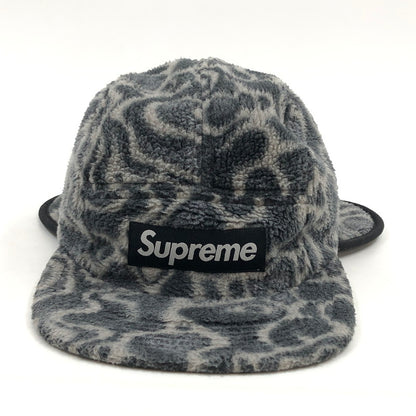 【中古品】【メンズ/レディース】 SUPREME シュプリーム LEOPARD POLAR FLEECE EARFLAP CAMP CAP レオパード ポーラー フリース イヤーフラップ キャンプ キャップ 帽子 149-260509-hn-02-fur サイズ：M-L カラー：グレー 万代Net店