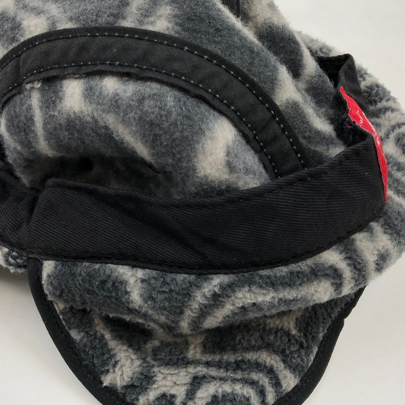 【中古品】【メンズ/レディース】 SUPREME シュプリーム LEOPARD POLAR FLEECE EARFLAP CAMP CAP レオパード ポーラー フリース イヤーフラップ キャンプ キャップ 帽子 149-260509-hn-02-fur サイズ：M-L カラー：グレー 万代Net店