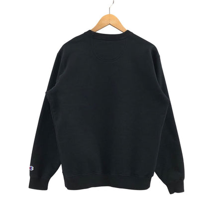 【中古品】【メンズ】 Champion チャンピオン × SUPREME シュプリーム 19SS CHROME CREWNECK クローム クルーネック スウェット トレーナー 長袖 トップス 149-251201-hn-05-fur サイズ：S カラー：ブラック 万代Net店