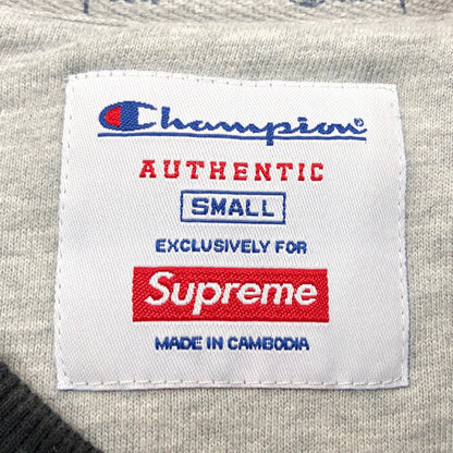 【中古品】【メンズ】 Champion チャンピオン × SUPREME シュプリーム 19SS CHROME CREWNECK クローム クルーネック スウェット トレーナー 長袖 トップス 149-251201-hn-05-fur サイズ：S カラー：ブラック 万代Net店