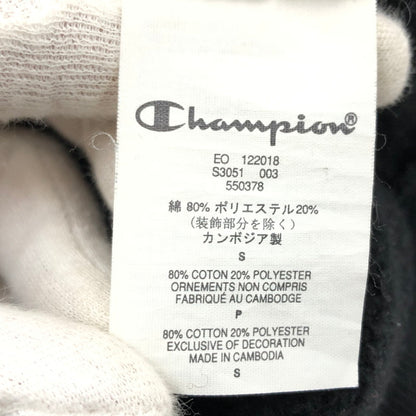 【中古品】【メンズ】 Champion チャンピオン × SUPREME シュプリーム 19SS CHROME CREWNECK クローム クルーネック スウェット トレーナー 長袖 トップス 149-251201-hn-05-fur サイズ：S カラー：ブラック 万代Net店
