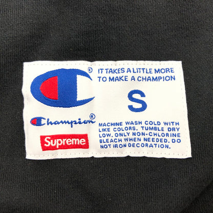 【中古品】【メンズ】 Champion チャンピオン × SUPREME シュプリーム 19SS CHROME CREWNECK クローム クルーネック スウェット トレーナー 長袖 トップス 149-251201-hn-05-fur サイズ：S カラー：ブラック 万代Net店