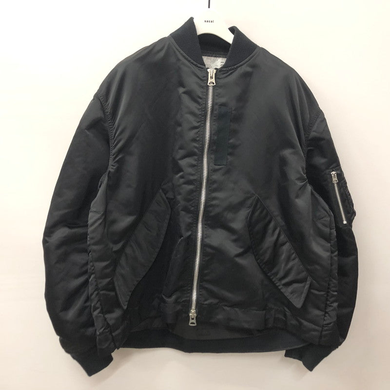 【中古品】【メンズ】 Sacai サカイ 22-02931M 22AW NYLON TWILL BLOUSON フライトジャケット ナイロン ツイル ブルゾン 140-240427-tk-10-tei サイズ：3 カラー：BLACK 万代Net店