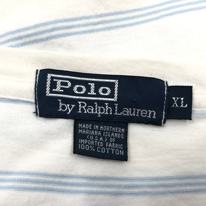 【現状渡し品】【メンズ】 POLO RALPH LAUREN ポロ・ラルフローレン 半袖Tシャツ トップス 146-251201-hn-07-fur サイズ：XL カラー：ホワイト/ブルー系 万代Net店