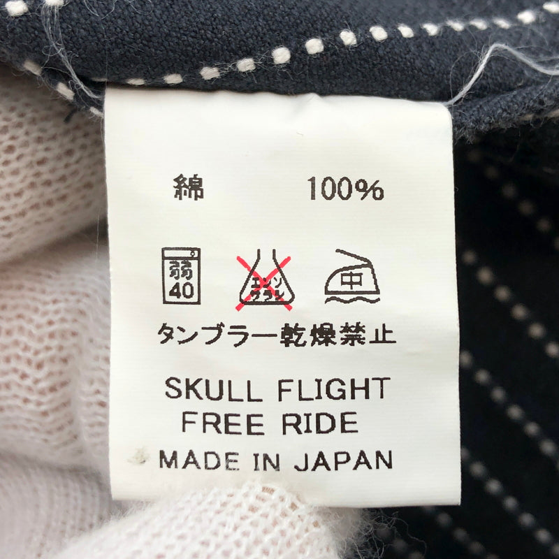 【現状渡し品】【メンズ】 SKULL FLIGHT スカルフライト RIDERS STRIPE WESTERN L/S SHIRT ライダース ストライプ ウエスタン 長袖シャツ カジュアルシャツ トップス 145-260727-hn-03-fur サイズ：38 カラー：グレー系 万代Net店