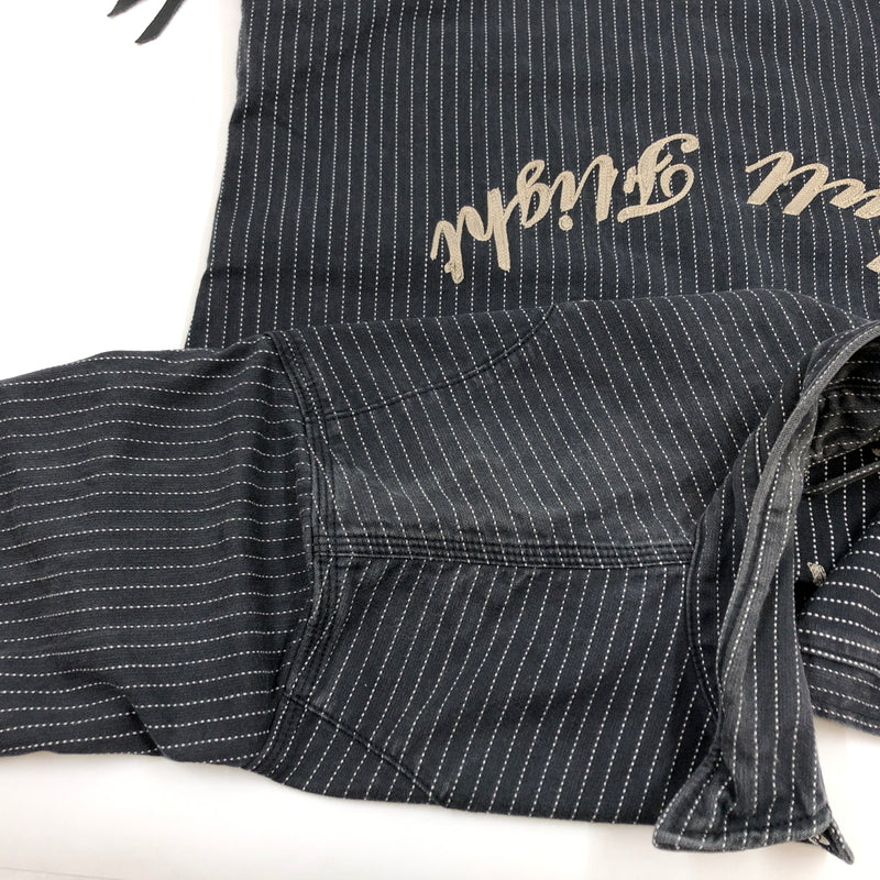 【現状渡し品】【メンズ】 SKULL FLIGHT スカルフライト RIDERS STRIPE WESTERN L/S SHIRT ライダース ストライプ ウエスタン 長袖シャツ カジュアルシャツ トップス 145-260727-hn-03-fur サイズ：38 カラー：グレー系 万代Net店