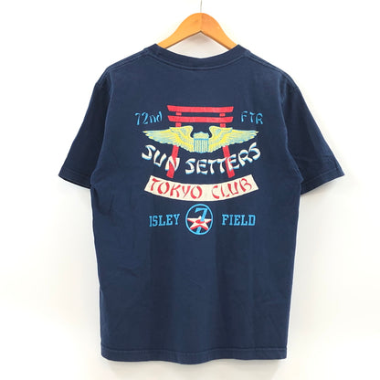 【現状渡し品】【メンズ】 BUZZ RICKSONS バズリクソンズ SUN SETTERS S/S TEE 半袖Tシャツ トップス 145-260727-hn-04-fur サイズ：M カラー：ネイビー 万代Net店
