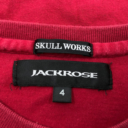 【中古品】【メンズ】 SKULL WORKS スカルワークス × JACKROSE ジャックローズ TATTOO GIRL PRINT S/S TEE タトゥーガール プリント 半袖Tシャツ トップス 145-260727-hn-05-fur サイズ：4 カラー：レッド 万代Net店