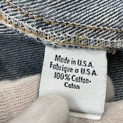 【現状渡し品】【メンズ】 Calvin klein Jeans カルバンクラインジーンズ DENIM VEST 90S USA製 デニムベスト アウター 146-260214-hn-04-fur サイズ：L カラー：インディゴ 万代Net店