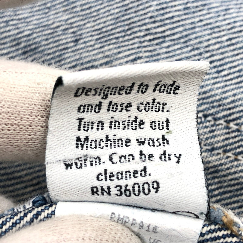 【現状渡し品】【メンズ】 Calvin klein Jeans カルバンクラインジーンズ DENIM VEST 90S USA製 デニムベスト アウター 146-260214-hn-04-fur サイズ：L カラー：インディゴ 万代Net店