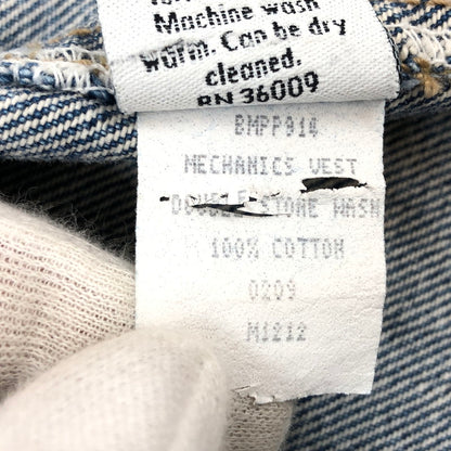 【現状渡し品】【メンズ】 Calvin klein Jeans カルバンクラインジーンズ DENIM VEST 90S USA製 デニムベスト アウター 146-260214-hn-04-fur サイズ：L カラー：インディゴ 万代Net店