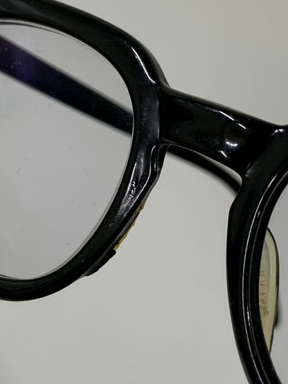 【現状渡し品】【メンズ】 BAUSCH & LOMB Z87 50S BLACK HORN RIMMED BIFOCAL GLASSES ボシュロム メガネ アイウェア 203-250523-yn-01-min サイズ：48□24 カラー：ブラック 万代Net店