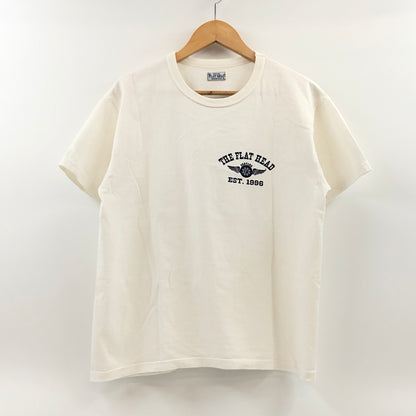 【中古品】【メンズ】 FLAT HEAD フラットヘッド PRINT S/S TEE プリント 半袖Tシャツ トップス 145-260729-hn-01-fur サイズ：40 カラー：ホワイト 万代Net店