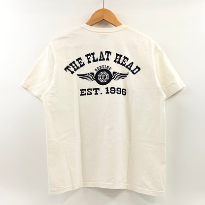 【中古品】【メンズ】 FLAT HEAD フラットヘッド PRINT S/S TEE プリント 半袖Tシャツ トップス 145-260729-hn-01-fur サイズ：40 カラー：ホワイト 万代Net店