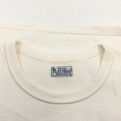 【中古品】【メンズ】 FLAT HEAD フラットヘッド PRINT S/S TEE プリント 半袖Tシャツ トップス 145-260729-hn-01-fur サイズ：40 カラー：ホワイト 万代Net店