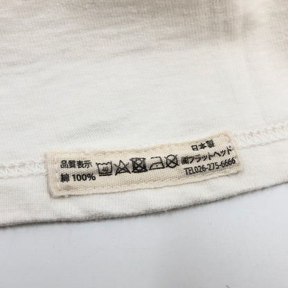 【中古品】【メンズ】 FLAT HEAD フラットヘッド PRINT S/S TEE プリント 半袖Tシャツ トップス 145-260729-hn-01-fur サイズ：40 カラー：ホワイト 万代Net店