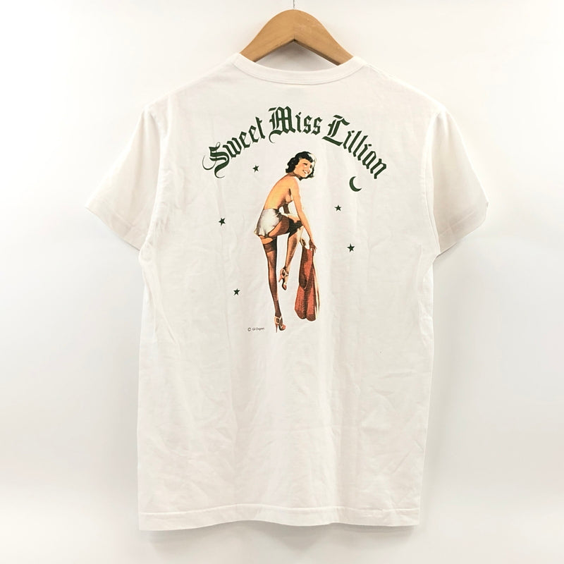 【中古品】【メンズ】 BUZZ RICKSONS バズリクソンズ U.S.ARMY PIN-UP GIRL S/S PRINT TEE ユーエスアーミー ピンナップガール 半袖Tシャツ トップス 145-260727-hn-06-fur サイズ：S カラー：ホワイト 万代Net店