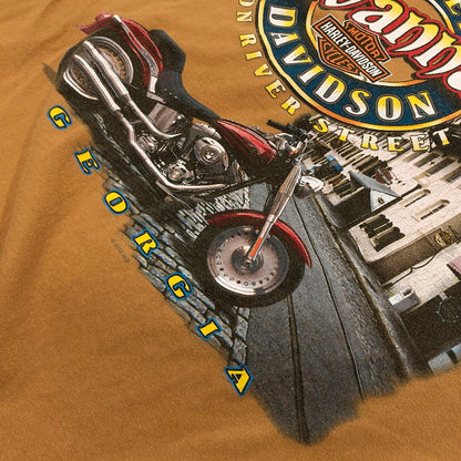 【中古品】【メンズ】 HARLEY DAVIDSON ハーレーダビッドソン c2010 ”SAVANNAH”TEE 半袖Tシャツ トップス 146-260510-hn-02-fur サイズ：不明 カラー：オレンジ系 万代Net店