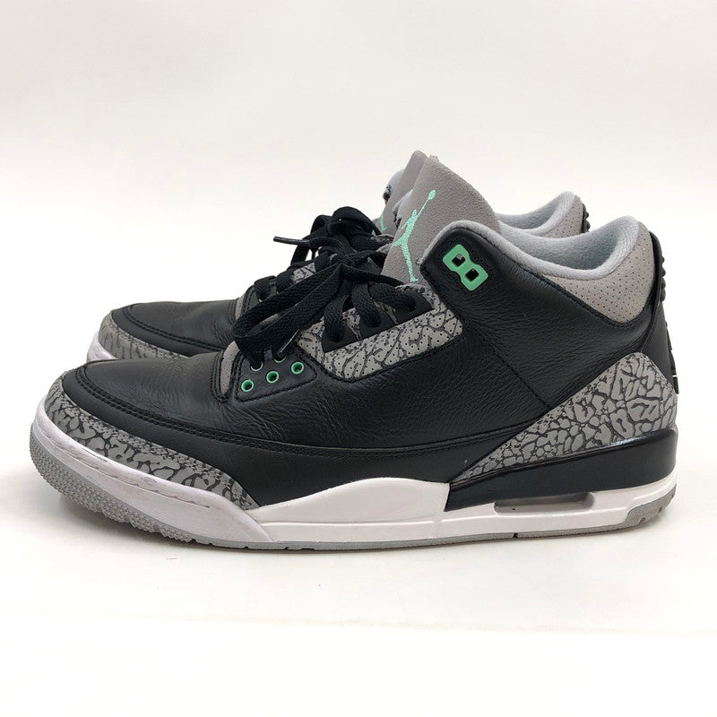 【中古品】【メンズ】 NIKE ナイキ AIR JORDAN 3 RETRO "GREEN GLOW" CT8532-031 エアジョーダン3 レトロ グリーングロー スニーカー シューズ 靴 160-260510-hn-03-fur サイズ：28.5cm US10.5 カラー：グレー/グリーン/ブラック 万代Net店