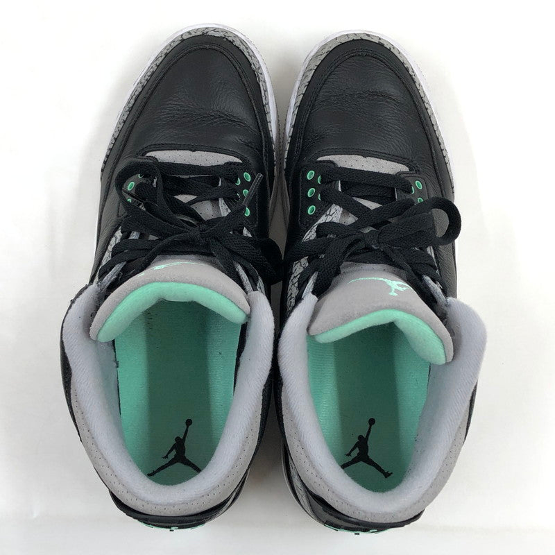 【中古品】【メンズ】 NIKE ナイキ AIR JORDAN 3 RETRO "GREEN GLOW" CT8532-031 エアジョーダン3 レトロ グリーングロー スニーカー シューズ 靴 160-260510-hn-03-fur サイズ：28.5cm US10.5 カラー：グレー/グリーン/ブラック 万代Net店