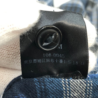 【中古品】【メンズ】 AKM エイケイエム × FIVE BROTHER ファイブブラザー L/S CHECK SHIRT SO46 長袖 チェックシャツ カジュアルシャツ トップス 140-260727-hn-07-fur サイズ：XL カラー：ブルー系 万代Net店