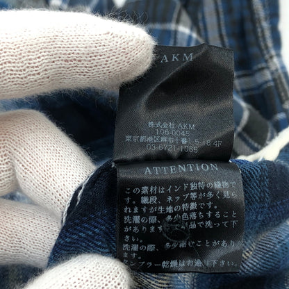 【中古品】【メンズ】 AKM エイケイエム × FIVE BROTHER ファイブブラザー L/S CHECK SHIRT SO46 長袖 チェックシャツ カジュアルシャツ トップス 140-260727-hn-07-fur サイズ：XL カラー：ブルー系 万代Net店