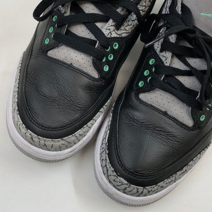 【中古品】【メンズ】 NIKE ナイキ AIR JORDAN 3 RETRO "GREEN GLOW" CT8532-031 エアジョーダン3 レトロ グリーングロー スニーカー シューズ 靴 160-260510-hn-03-fur サイズ：28.5cm US10.5 カラー：グレー/グリーン/ブラック 万代Net店
