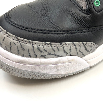 【中古品】【メンズ】 NIKE ナイキ AIR JORDAN 3 RETRO "GREEN GLOW" CT8532-031 エアジョーダン3 レトロ グリーングロー スニーカー シューズ 靴 160-260510-hn-03-fur サイズ：28.5cm US10.5 カラー：グレー/グリーン/ブラック 万代Net店