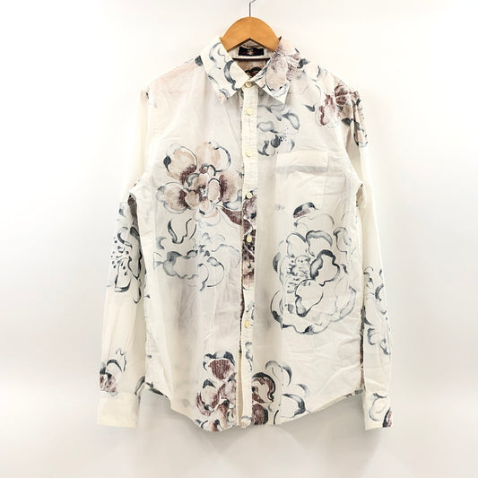 【中古品】【レディース】 PAL'LAS PALACE パラスパレス COTTON FLOWER DESIGN L/S SHIRT コットン フラワーデザイン 長袖シャツ トップス 170-260727-hn-08-fur サイズ：4 カラー：ホワイト 万代Net店